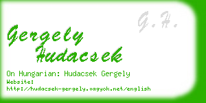 gergely hudacsek business card